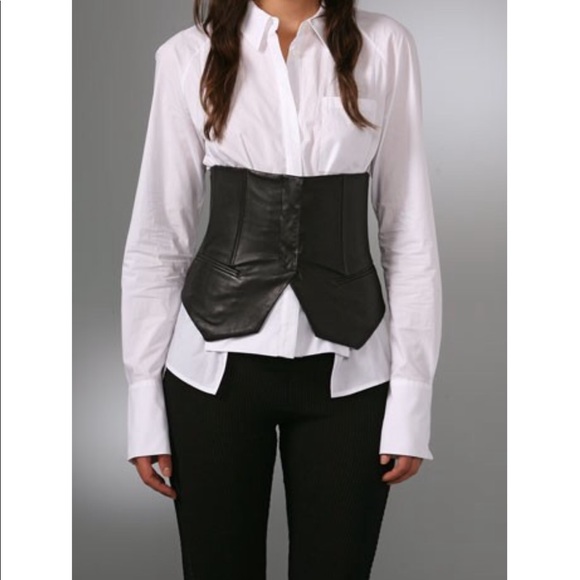 Alexander Wang Leather Corset Vest Belt 2 - Picture 1 of 8